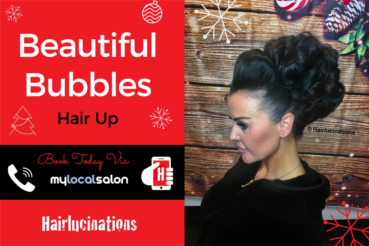 Hairlucinations's tweet photo. Check out our beautiful bubbles #hairup! A super stylish look for #Christmas.

Call 0151 922 6652 to book with us.

Use the salon app, see link to download the app : https://t.co/L0YjF5LOU3

Book via mylocalsalon -
https://t.co/9WayBeQGCl https://t.co/aD4rxq6qor