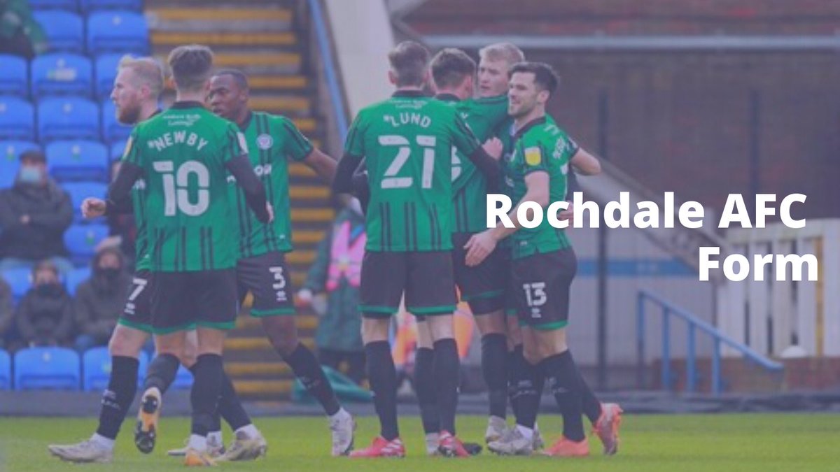 Rochdale Form:  #RAFC• (Last 6 Games)• Dale have only won 1 in their last 10 games• Dale sit 20th - only out of the relegation zone due to having a better GD than Swindon• 16PTS | 17GF | 26GA | 4Wins | 4 Draws | 8 Defeats• 3 of Dale 4 wins have came away