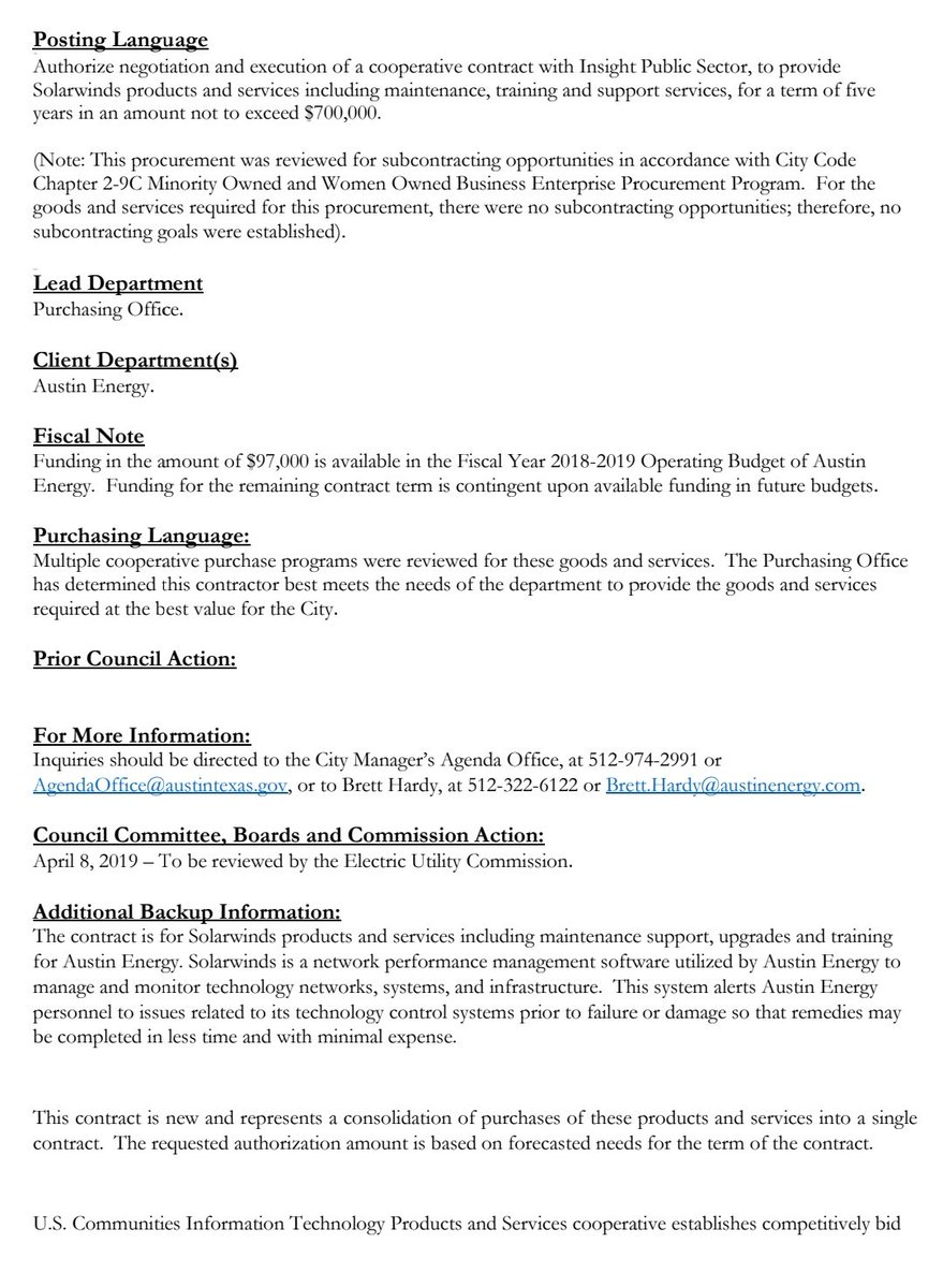 5. Speaking of which, I wonder why Brett Hardy, Procurement Specialist, was assigned to this and not one of the IT Business Systems Analysts? Rachelle Delouis was the Small Minority Business Resources person on this contract.