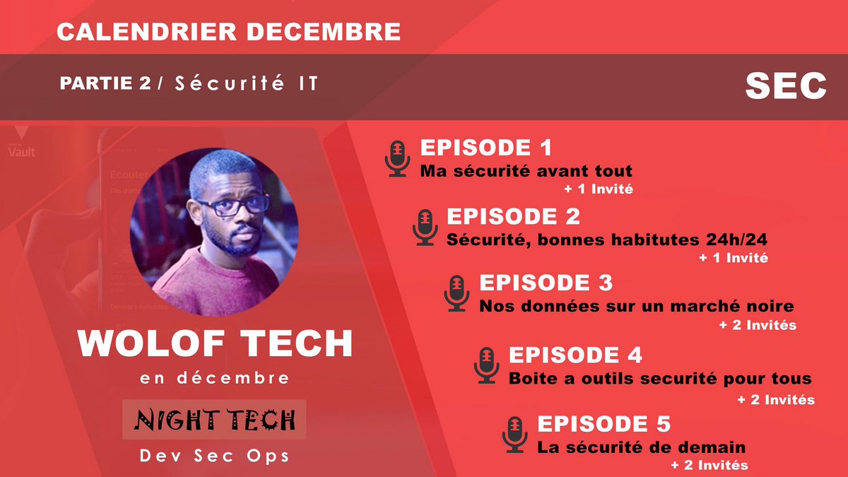 woloftech's tweet image. Hello les amis
Voici le programme de décembre sur woloftech 
Chaque soir on recevra un invité avec qui nous échangerons sur un thème 

🌃C’est le #nighttech 

🔥inscrivez-vous sur le newsletter &amp;amp; abonnez-vous sur le podcast 

bit.ly/37Xj2zX

🇸🇳🚀🚀