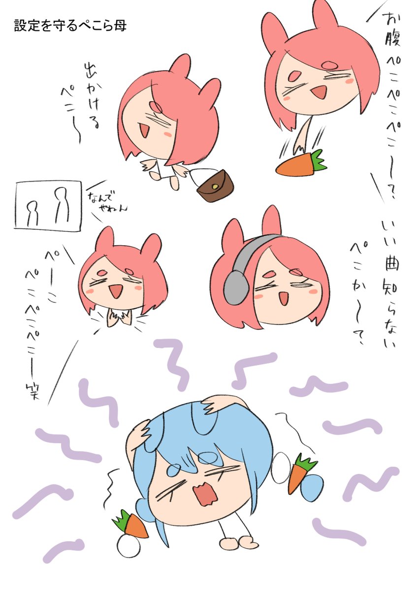 #ぺこらーと 
兎田ぺこら
ぺこらと母 