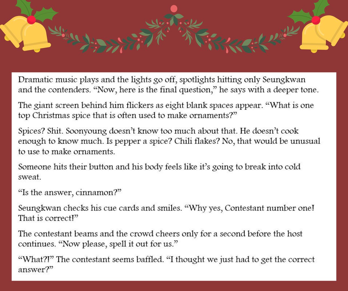 _aeternanox's tweet photo. 🎄𝑫𝒂𝒚 𝟐: 𝑪𝒊𝒏𝒏𝒂𝒎𝒐𝒏 #SVTXMAS 

- 𝒄𝒓𝒂𝒄𝒌!𝒂𝒖 𝒐𝒇 𝑺𝒐𝒐𝒏𝒚𝒐𝒖𝒏𝒈 𝒐𝒏 𝒂 𝒈𝒂𝒎𝒆 𝒔𝒉𝒐𝒘 𝒉𝒐𝒑𝒊𝒏𝒈 𝒕𝒐 𝒘𝒊𝒏 𝒕𝒉𝒆 𝒈𝒓𝒂𝒏𝒅 𝒑𝒓𝒊𝒛𝒆

- 𝑺𝒐𝒐𝒏𝒔𝒆𝒐𝒌? 𝑭𝒕. 𝑺𝒆𝒖𝒏𝒈𝒌𝒘𝒂𝒏 + 𝒔𝒑𝒆𝒄𝒊𝒂𝒍 𝒈𝒖𝒆𝒔𝒕 𝒇𝒓𝒐𝒎 𝑵𝑪𝑻 https://t.co/LLFXyoU7Ig