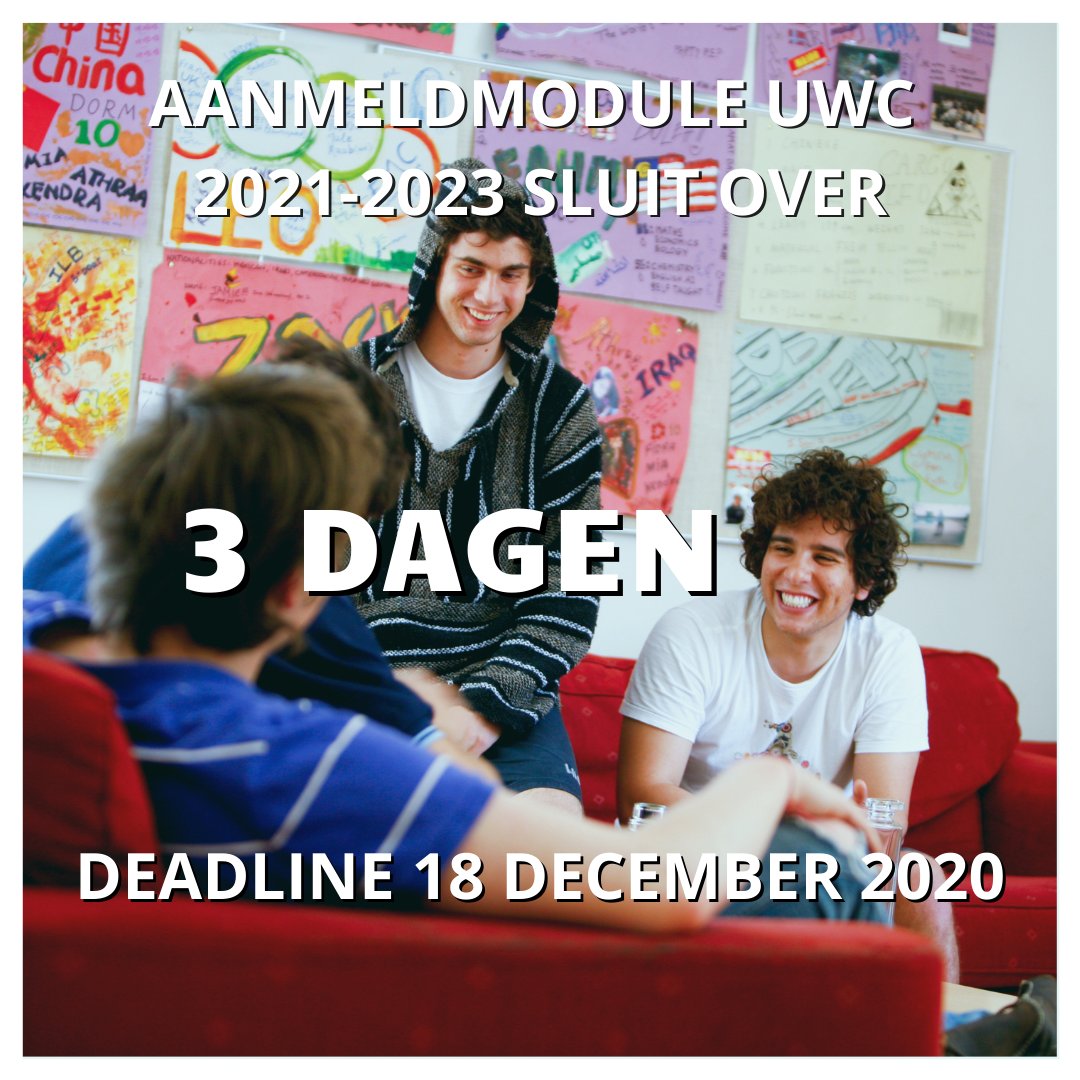 #applynow 3 dagen en de aanmelding voor UWC 2021 sluit! Ben jij klaar voor de wereld? Heb je alle handtekeningen, rapporten, documenten en heb je alles ingevuld? Druk dan alleen nog op submit! 
.
.
#uwc #uwcnl #wereld #aanmelden #deadline18dec