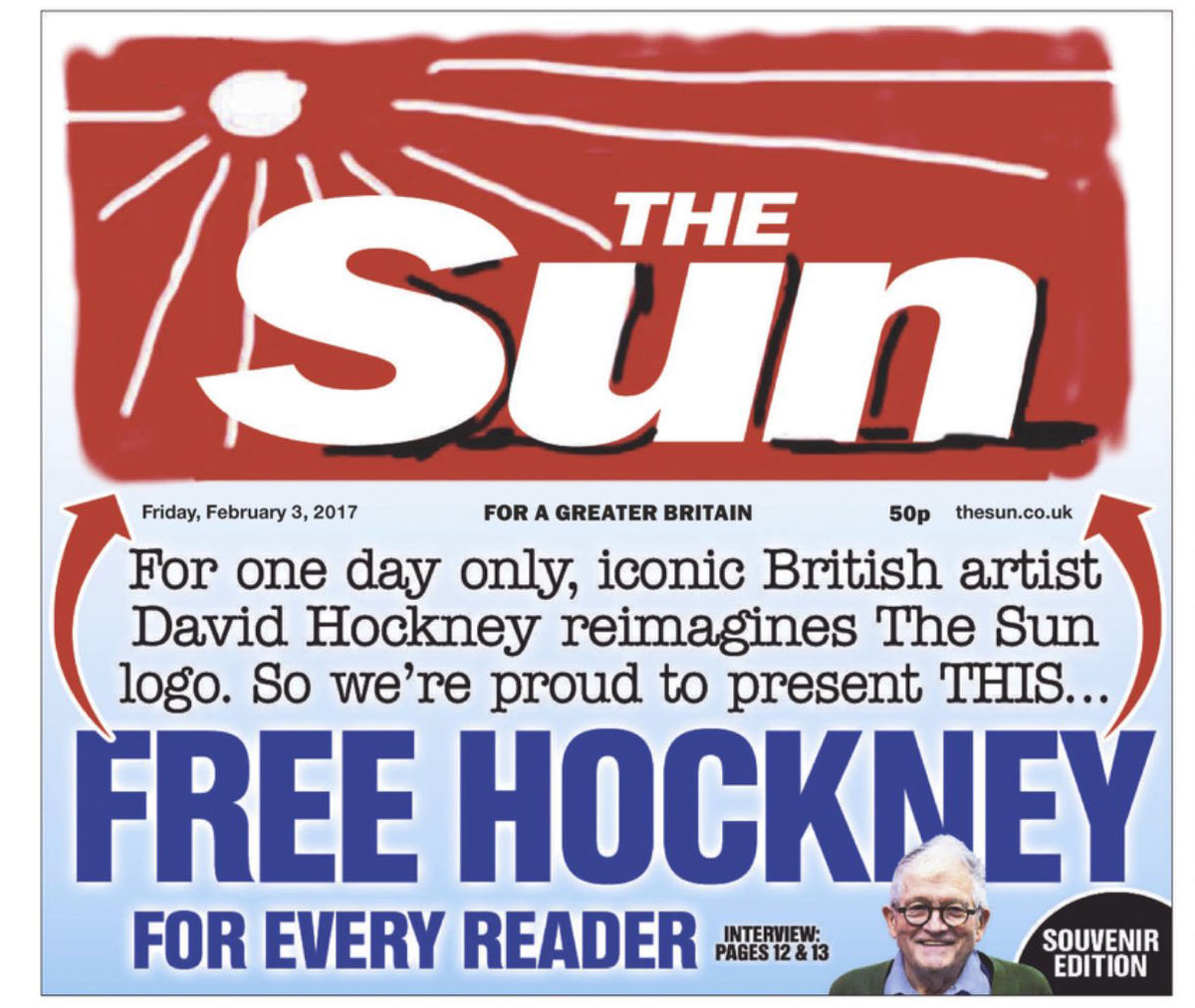ekiverin's tweet photo. Tired: David Hockney’s The New Yorker cover 2020
Wired: David Hockney’s Vogue Paris cover 1985
Inspired: David Hockney’s The Sun logo design 2017 https://t.co/daqE99FVNC