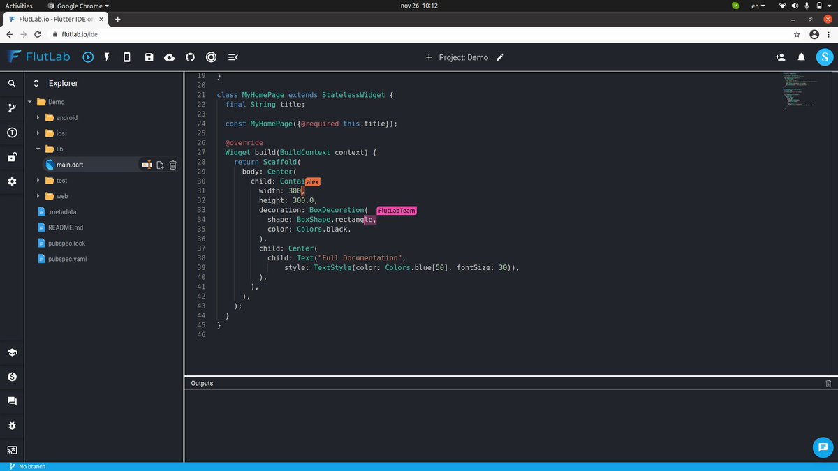 CodeGemz's tweet photo. #Flutter online IDE - the fastest way to play with your first Flutter projects. https://t.co/rfjuCCmPfY has a huge amount of features: hot preview, code analyzer, code autocompletion, full documentation of Flutter, various builders, #Figma to Flutter #Converter, and much more... https://t.co/OzgEJsw0Xe