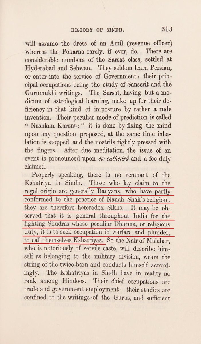 They are primarily heterodox Sikhs (of Nanak Shah's religion), who claim to be Kshatriyas. This was the overwhelming notion/narrative recorded across Sindh and Punjab.Source: Sindh and the Races that Inhabit the Valley of the Indus (1851) ~ Captain Sir Richard Francis Burton