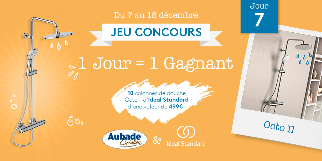 EspaceAubade's tweet photo. #JeuConcours @EspaceAubade x @IdealStandardFR
Félicitations à @SOUVENET qui gagne la 6ème #ColonneDoucheOcto. Encore 4 #colonnes en jeu !
À qui le tour ? Peut-être vous !🍀
✅Follow @EspaceAubade
🔄RT le tweet du jour
🗣 Commentez avec #ColonneDoucheOcto
➡️https://t.co/4ty0vhbpHr https://t.co/U27zIof7hq