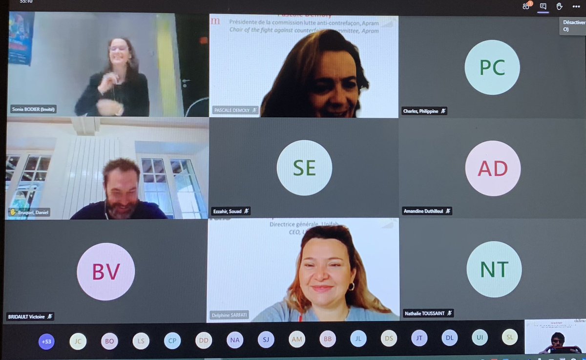 UNIFAB's tweet image. Ce matin l’#unifab et l’#apram coorganisent une #commission #online ! Plus de 100 participants connectés pour échanger, débattre et comprendre les procédures avec la @douane_france #propriétéintellectuelle #pi #contrefaçon