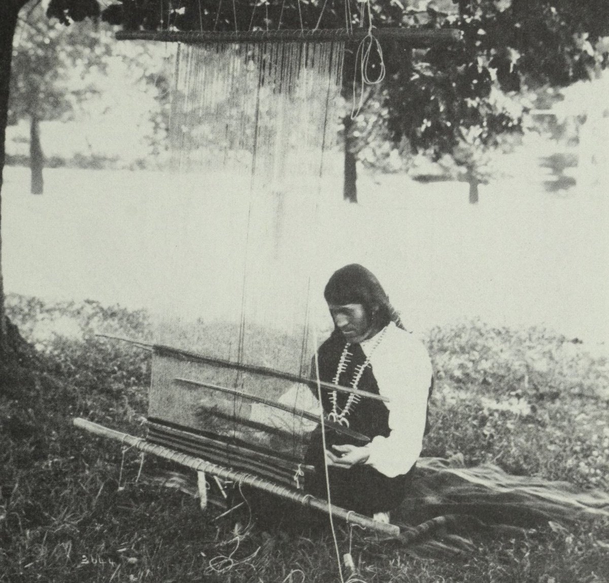 At the same time, they pursued female activities, like childcare, pottery, housekeeping, and, later, knitting. They became a master-weaver, knowledgeable in both Zuni styles: the large blanket loom (common for men) & the waist loom (associated with women).