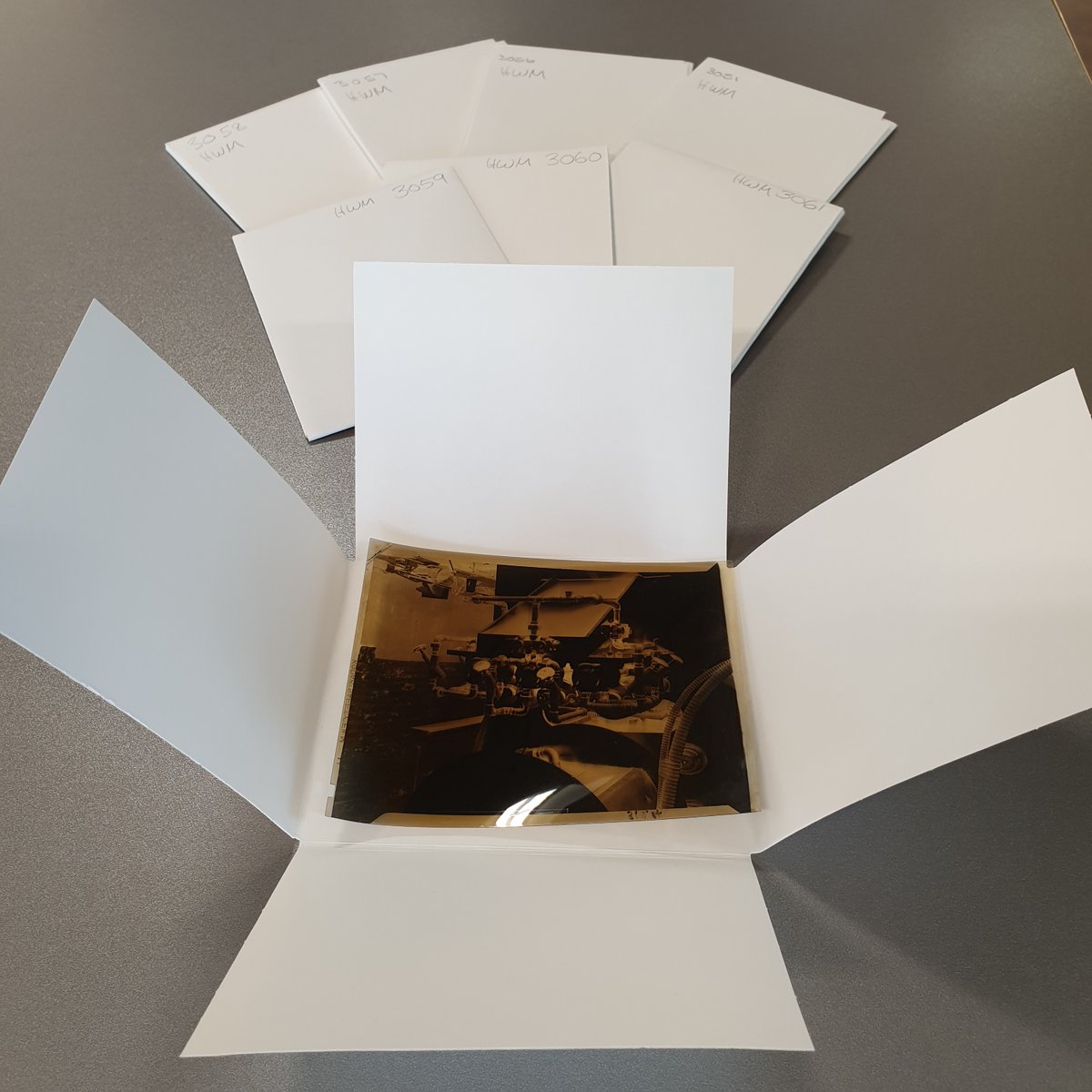 Some of our more elderly collection residents need a bit of extra TLC, wrapped up in unbuffered four flap paper enclosures.
#ArchiveAdventCalendar #WrappingPaper