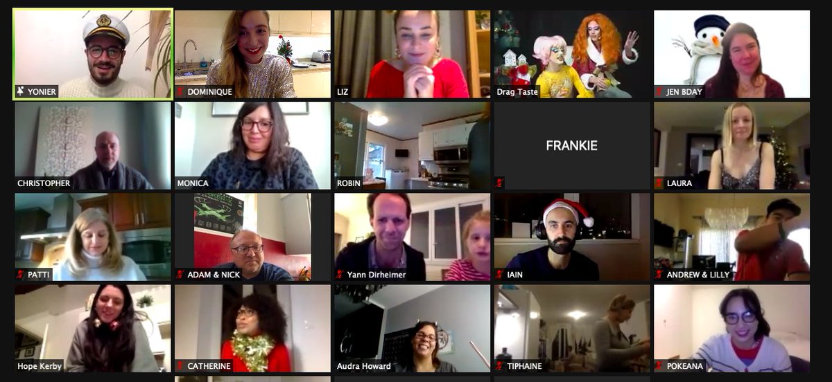 DominiquesView's tweet photo. I have to say, the thought of Christmas parties online this year filled me with dread... I just want to dance and hug my colleagues!
BUT, what fun we had! Gathering virtually to make Sangria with Drag Queens from Lisbon was fantastic! 🥂 #christmasparty https://t.co/VtM9N9FuOF