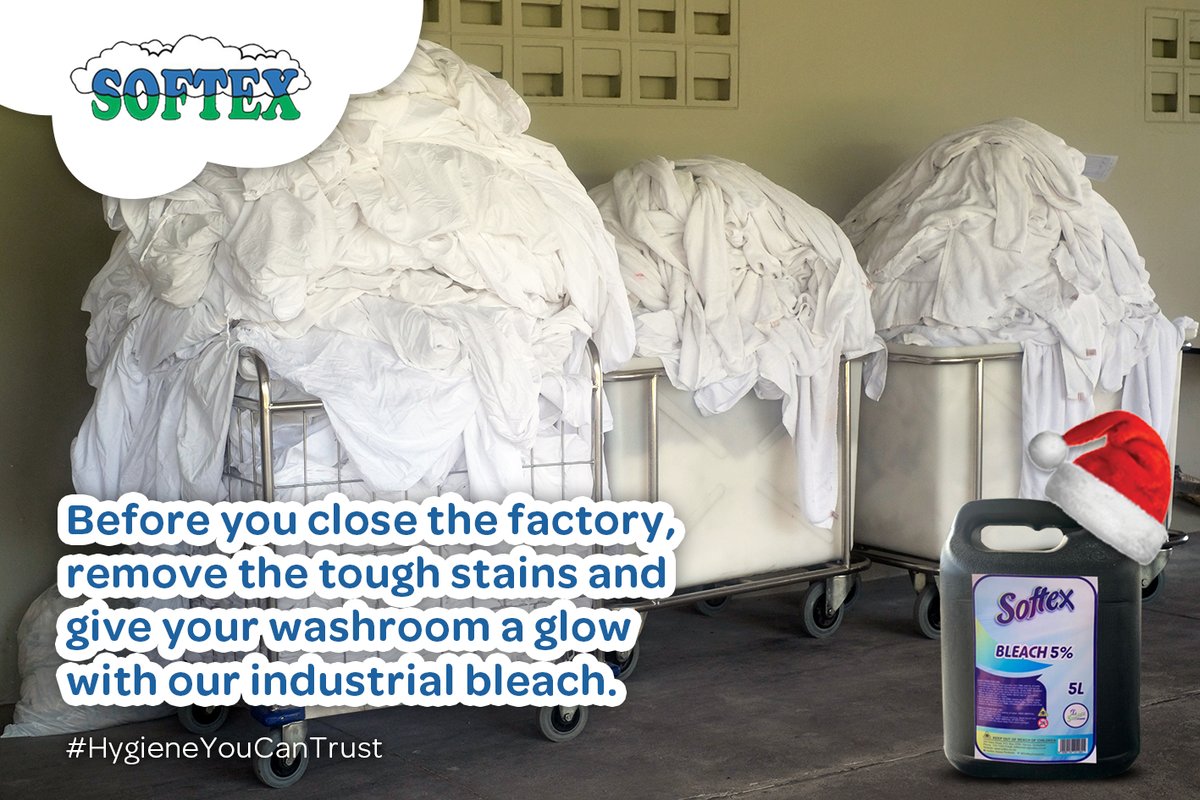 SoftexZimbabwe's tweet photo. Before you close the factory, remove the tough stains and give your washroom a glow with our industrial bleach. 

#HygeineYouCanTrust https://t.co/1FBhByShgi