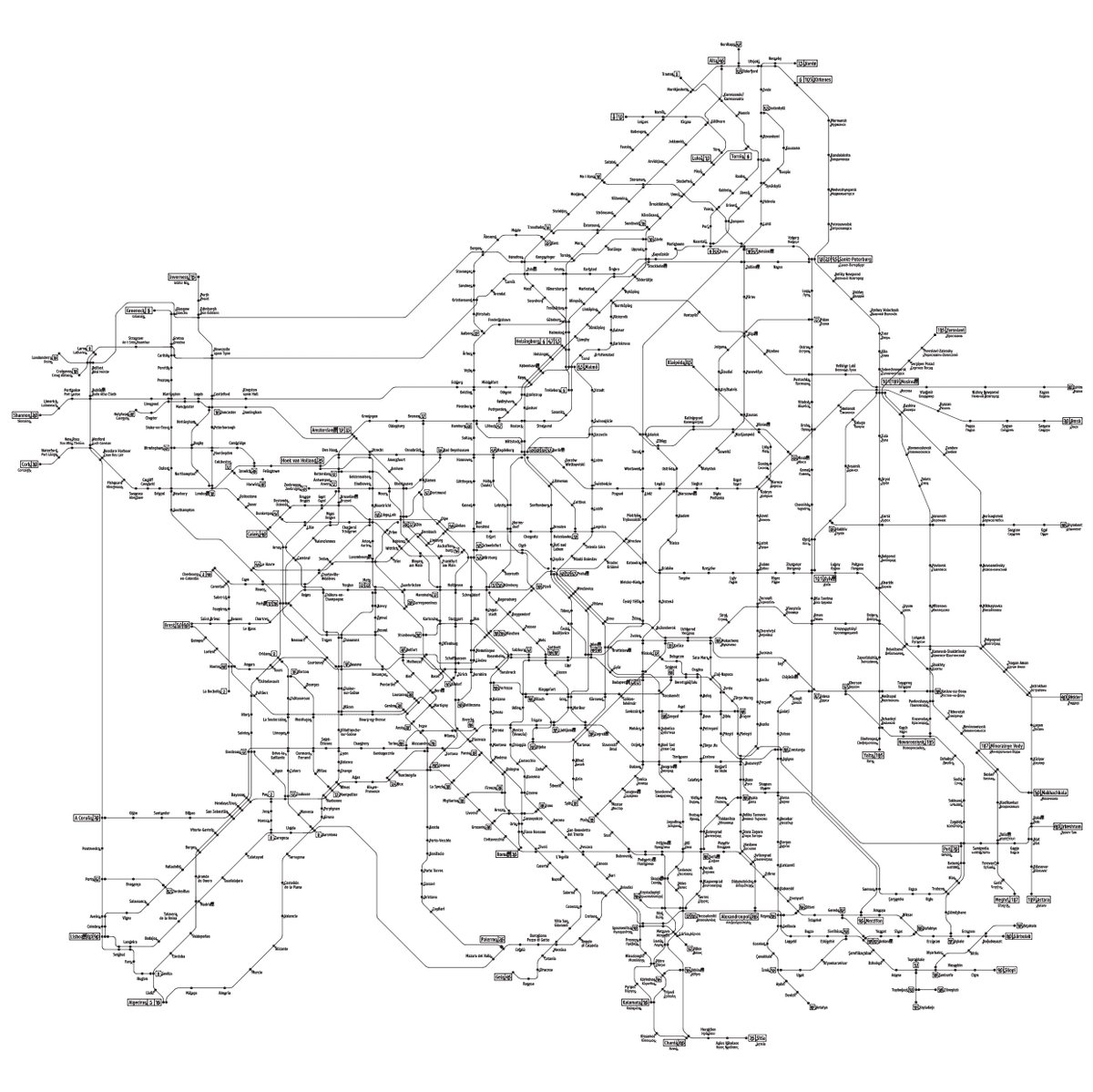 Cette carte des réseaux ferrés européens par <a href="/transitmap/">🦋 @transitmap.net</a> est un véritable chef-d'œuvre 😍