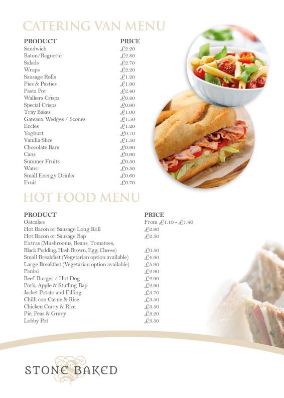 Here's our catering van menu... take a look and treat yourself this week.
 
#Stonebusinesspark #Hixon #Stonebaked