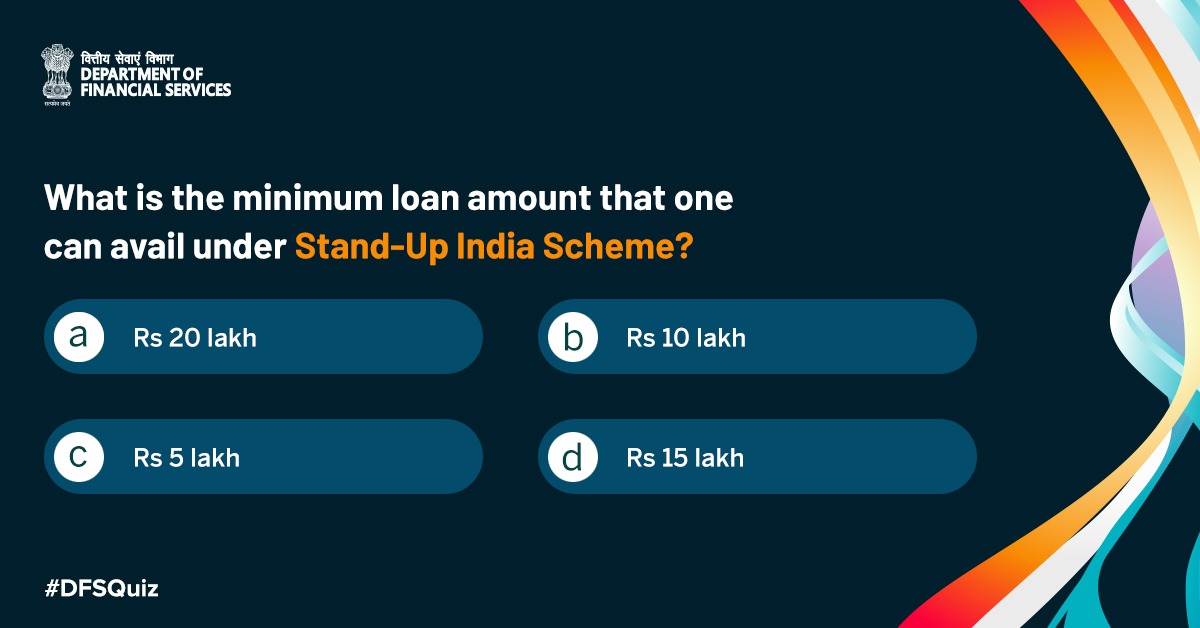 DFS_India's tweet photo. Post your answer in the comment section. 
#DFSQuiz #StandUpIndiaScheme https://t.co/u1JZoiv1bq