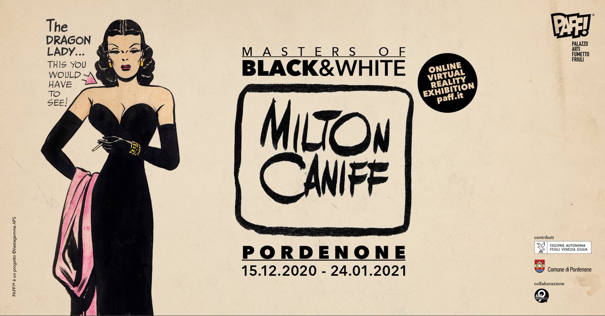 paffpordenone's tweet photo. Al museo PAFF! le tavole a fumetti di Milton #Caniff, il maestro di Hugo Pratt, in una mostra che indaga il legame tra i comics, il cinema, la musica e la moda degli anni Trenta e Quaranta.
Maggiori informazioni su: https://t.co/GDRUx278a9 https://t.co/ZhJ8iOlTCR