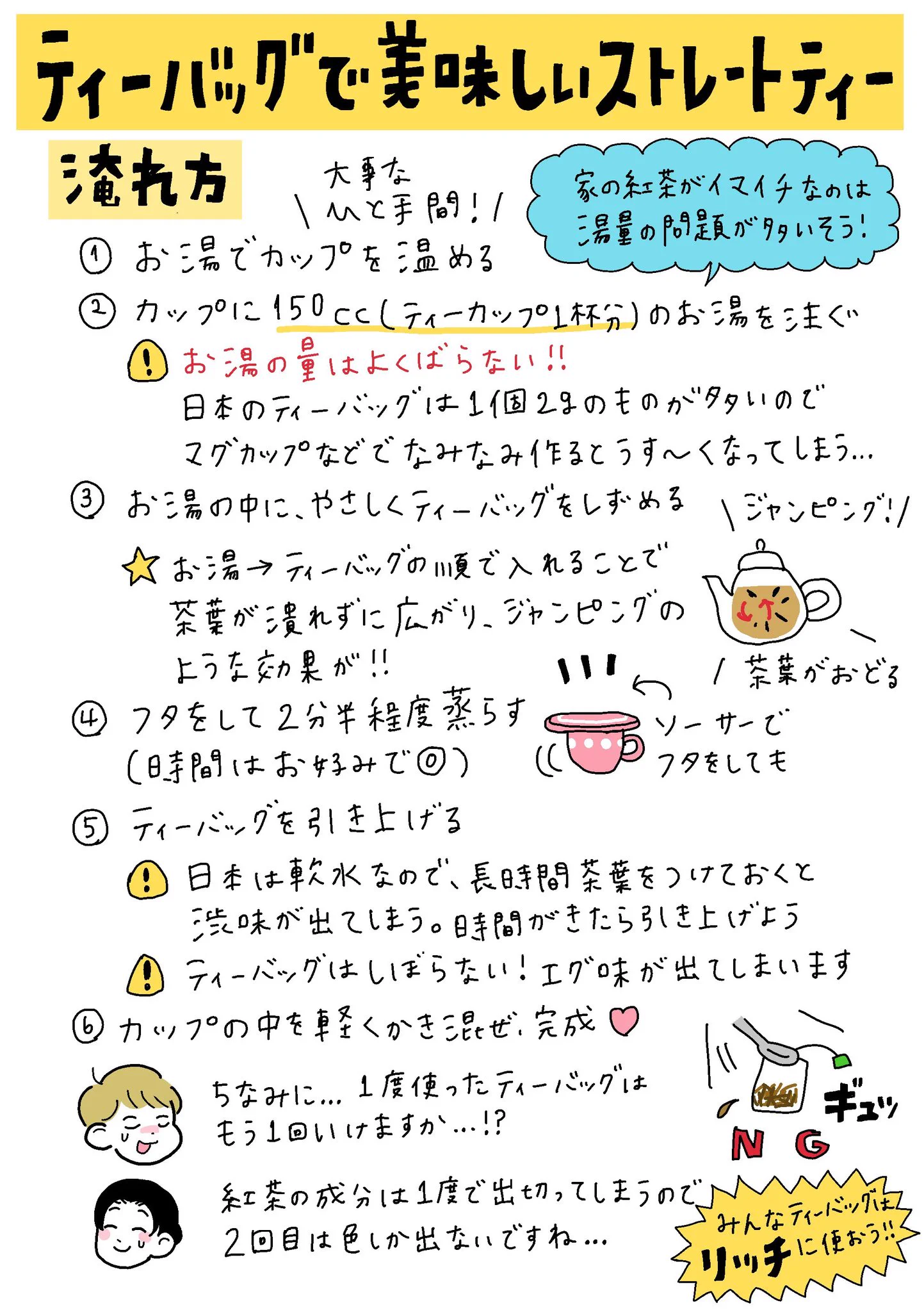 ティーバッグでも美味しくなる？美味しい紅茶の淹れ方！