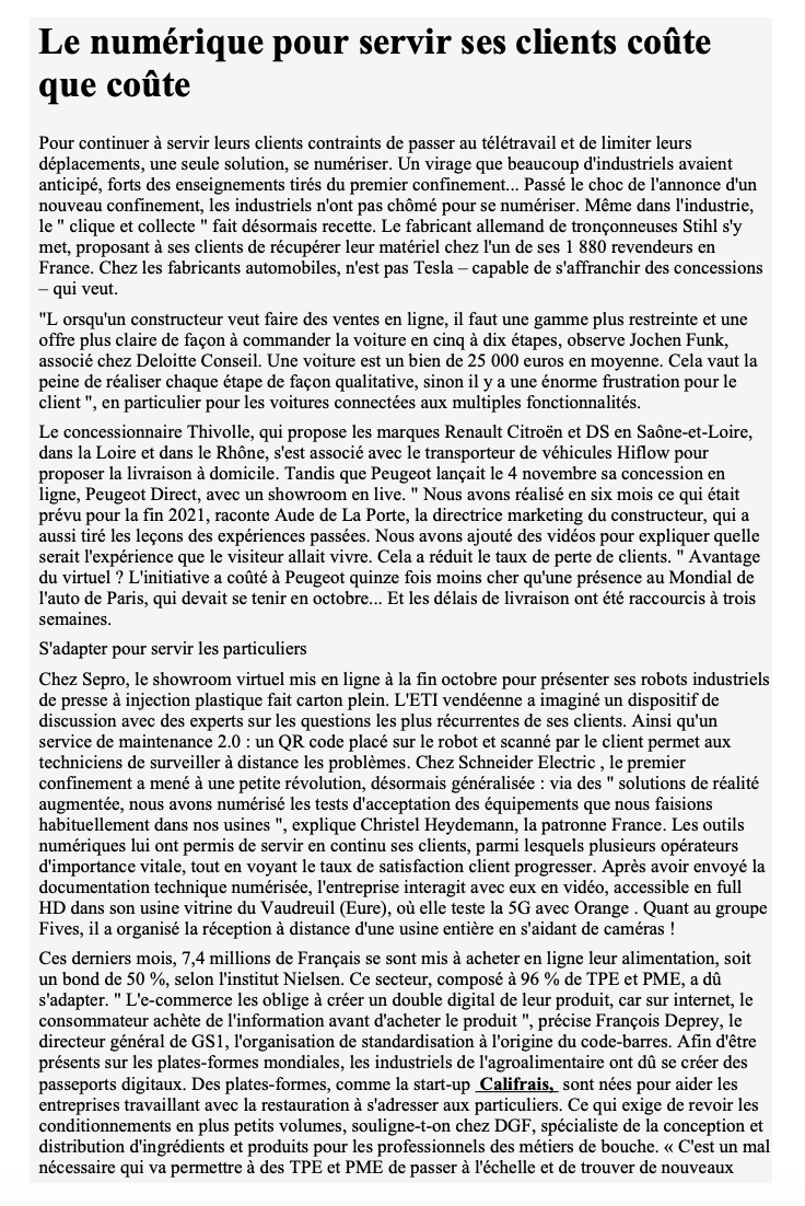 Califrais's tweet image. "7,4 millions de Français se sont mis à acheter en ligne leur alimentation, soit un bond de 50 %"
Un article de @usinenouvelle dans lequel Califrais est cité comme un acteur de cette transition.
#clickandcollect #ecommerce