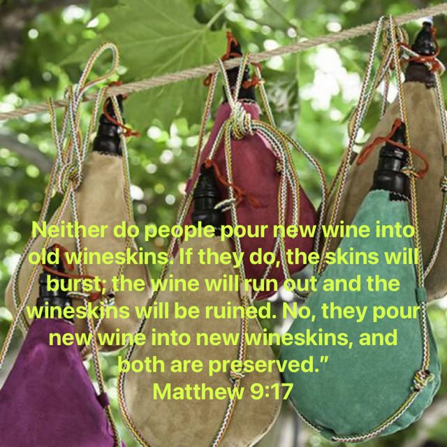 We pray to be new wine skins LORD JESUS! We deny and shed the old flesh and take up our new body in CHRIST❤️✝️🍶 #GodWon #Father #GodFirst #JesusChrist #HolySpirit #YHWH #Yehoshua #GodMorningTuesday #GodIsGood #GodIsGreat #UnchangingGod #SteadfastLove #GodisLove #LoveAll #love