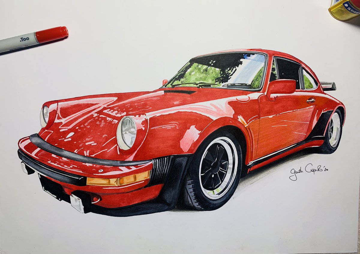 Another Porsche drawing done! This probs my favorite Porsche of all time 1982 911 turbo. Please RT for awareness guys @kathmannism #porsche911 @PorscheSauce @Porsche