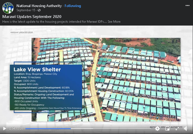 Marawi Updates September 2020. You may watch the full video and info with this link :  https://www.facebook.com/watch/?v=762858954507748