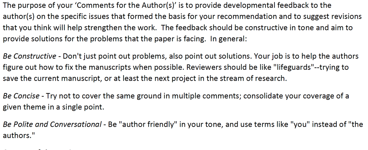 ethicscrane's tweet photo. Reviewers should be like "lifeguards", trying to save a manuscript. I love this advice from @BASeditors which is sent to everyone who agrees to review for them. It's not easy turning reviewers from sharks into lifeguards, but this kind of signalling really helps 🙌 https://t.co/CQcw6m5REQ