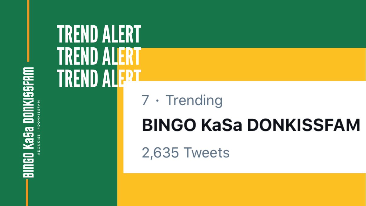 dktrendsofc's tweet photo. [TREND ALERT]

Our tag for tonight is trending at the 7th spot nationwide with 2,635 tweets. Keep tweeting, fam!

BINGO KaSa DONKISSFAM
#DonKiss | #DonKissFam https://t.co/kGCGZWInbQ
