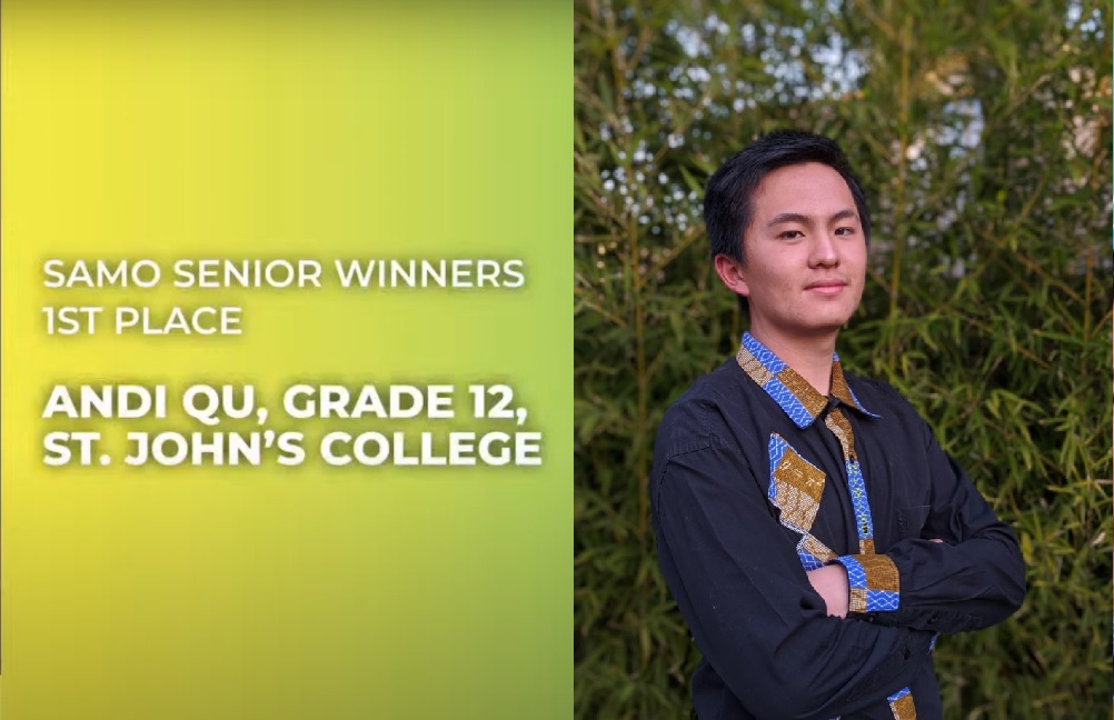 proudlychinese's tweet photo. Congrats #StJohnsCollege #grade12 learner Andi Qu, winner of 2020 SA #MathsOlympiad.
Pic: #MathsFoundation
#proudlychineseSA #ChineseSouthAfrican #ClassOf2020 #IAmNotAVirus #Matric2020 #RepresentationMatters #SAMO2020 #SouthAfricanChinese #UnApologeticallyAsian #WeLoveSouthAfrica https://t.co/BJmPnTpIpl
