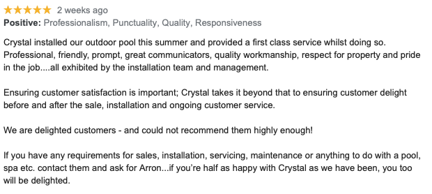 We live for reviews ! #reviews #happy #google #crystalleisure