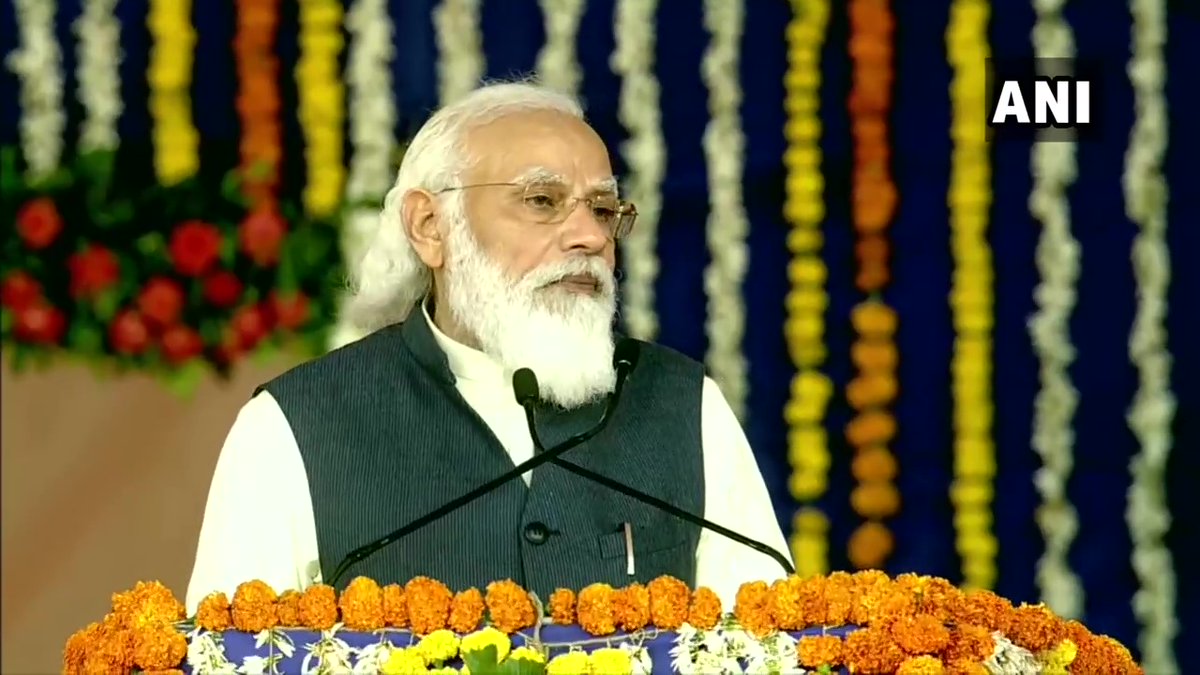 A conspiracy is going on around Delhi to confuse farmers. They are being scared that after the new agri reforms the land of farmers will be occupied by others. Tell me, if a dairy has a contract of collecting milk from you, do they take away your cattle too?: PM in Kutch, Gujarat