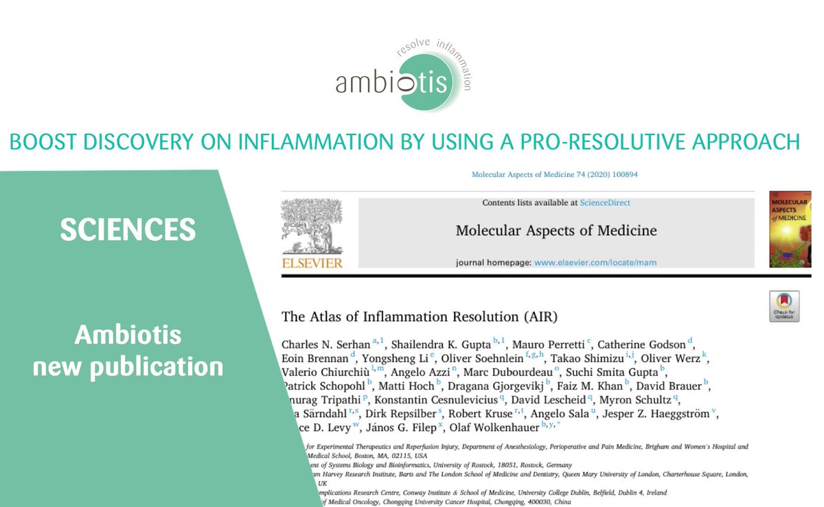 Ambiotis_'s tweet photo. @Ambiotis is very proud to share this great collaborative work from laboratories around the world !
This Atlas aims at supporting #research #education in the fields of acute #inflammation and #inflammationresolution.
@LaureSaias #ambiotis @MarcDubourdeau
https://t.co/Vu3EMSkQNl https://t.co/rCGeB3zPIG