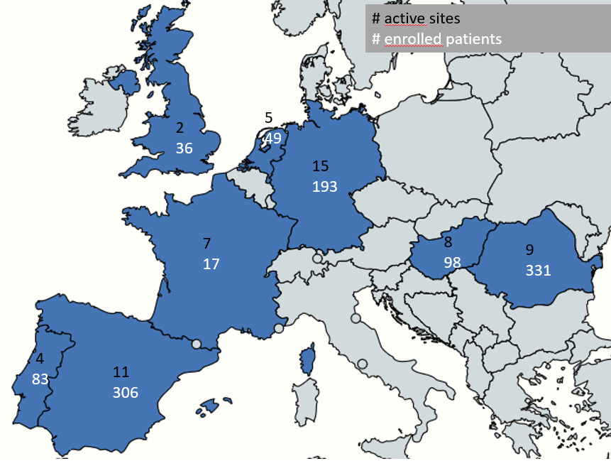 ConvinceStudy's tweet photo. Map showing CONVINCE trial recruitment - December 2020 https://t.co/E9fxveKZlE