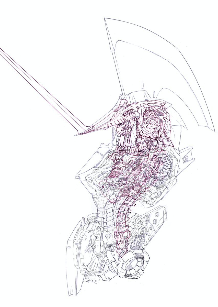 robot no humans mecha monochrome white background solo single horn  illustration images
