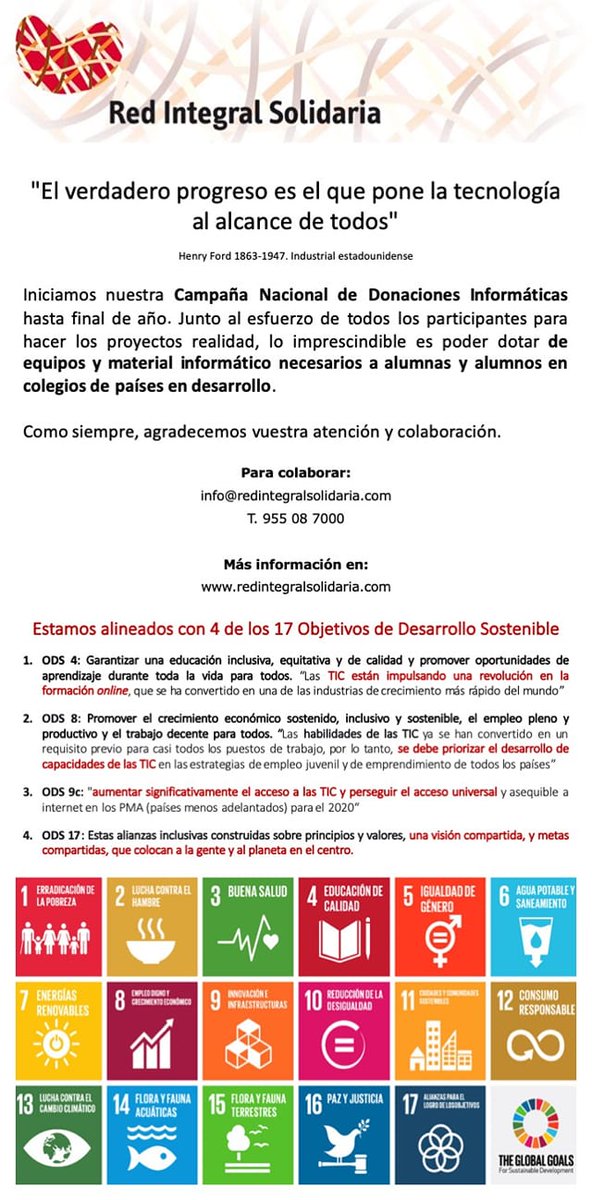 antoniogilmoy's tweet photo. Porque debemos seguir trabajando para poner la tecnología 💻 al alcance de las alumnas y alumnos 👩🏽‍💻🧑🏽‍💻en colegios de países en desarrollo!! Iniciamos nuestra “Campaña Nacional de Donaciones Informáticas” hasta final de año!! Gracias por vuestro apoyo y por compartir 🙏🏽 https://t.co/5XcGkpVXGm