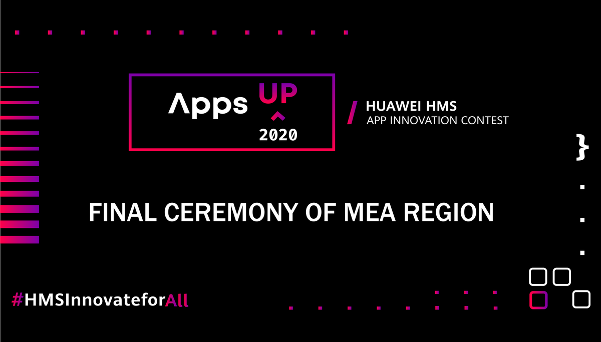Huawei_devs's tweet photo. Welcome to the official Middle East & Africa closing ceremony for #AppsUP2020, where we’ll announce the winners & more.
We'll be starting our live stream soon! Join us here 👉 https://t.co/I6wP8HQuNw
#HuaweiDevelopers https://t.co/SwUScRMAkp