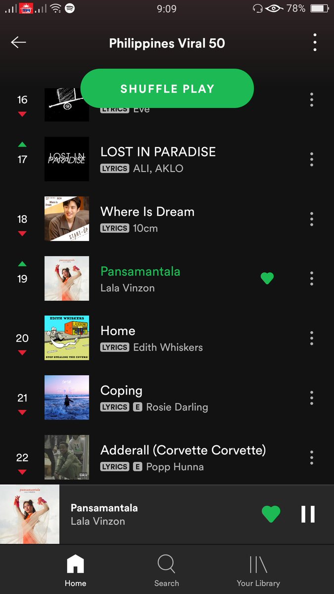 Isabelamazing's tweet photo. PANSAMANTALA by @IsabelaVinzon  made it to Spotify's Viral 50 Philippines! 

Yeyyyy!👏 #19 na Congrats @IsabelaVinzon !❤💯🎉

Listen here 👉🏼 https://t.co/tQFVbaSyN7

Thank you @IslandRecords !❤

#PansamantalaByLaLaVinzon
#LaLaVinzon 
#LALAnatics https://t.co/DQ7owxpBSN