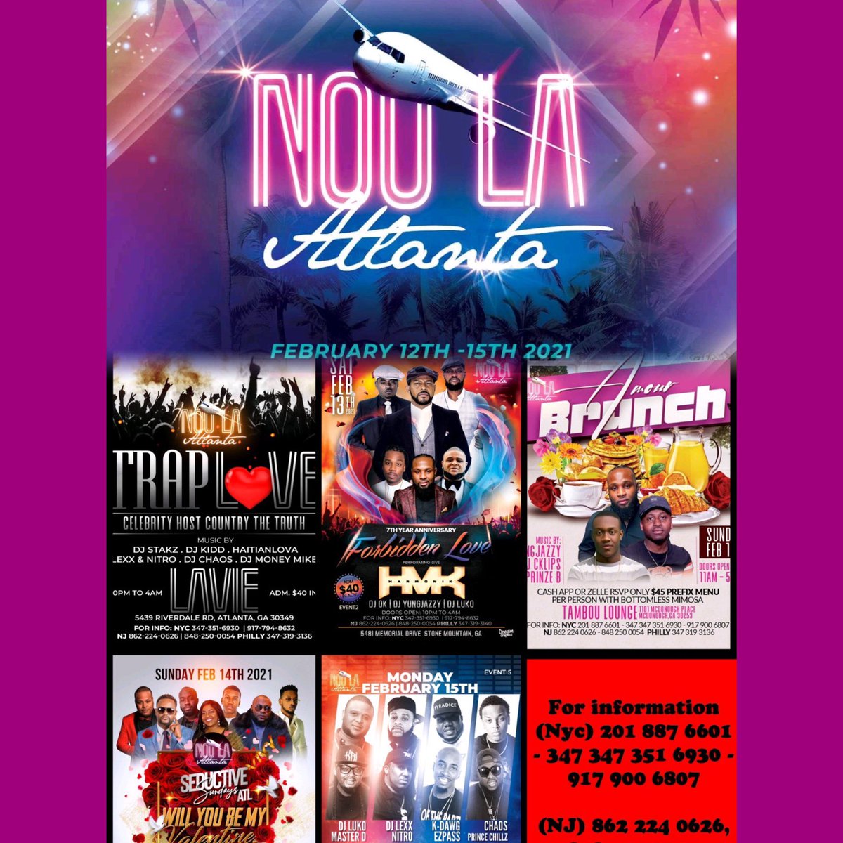 6 events 1 weekend, get your tickets, your flights &amp; airbnbs ASAP!