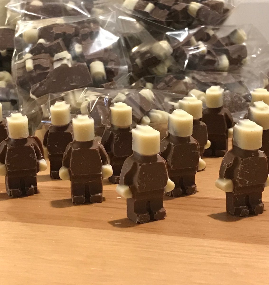 Chocolate Mini Figures 
Grab them quick 
#christmastime #stockingfillers #minifigures #BelgianChocolate 
£15 a bag for 12 Mini Figures