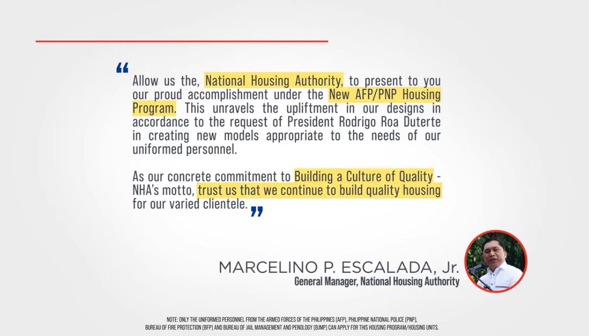 New AFP/PNP Housing Program. Source taken from  https://nha.gov.ph/&nbsp; National Housing Authority