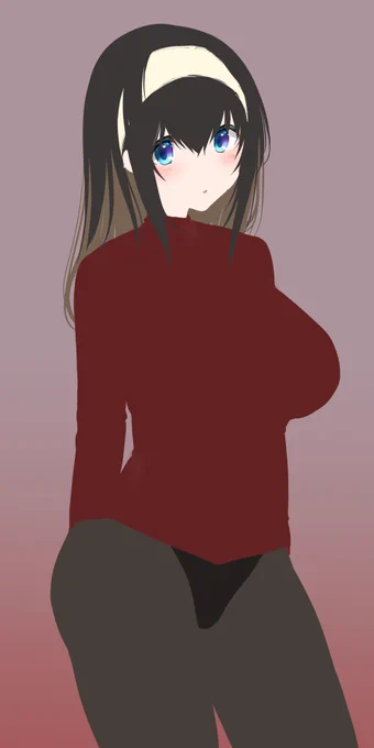 線画嫌だからってラフに下塗りして塗った  暫くこのスタイルで模索しよ… 