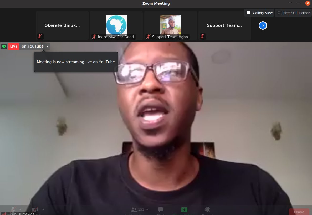 I4gFupre's tweet photo. @serious_blac Live on #HackFest2020 🔥🔥
He is saying some serious s** here.. 
Join NOW  especially newbies and intern level coders..

#HackFest2020
@Ingressive4Good 
@I4GFUTO 
@I4GUniben 
@I4G_UI 
@I4GFULafia 
@I4gObong https://t.co/YUXAE5N6Lx