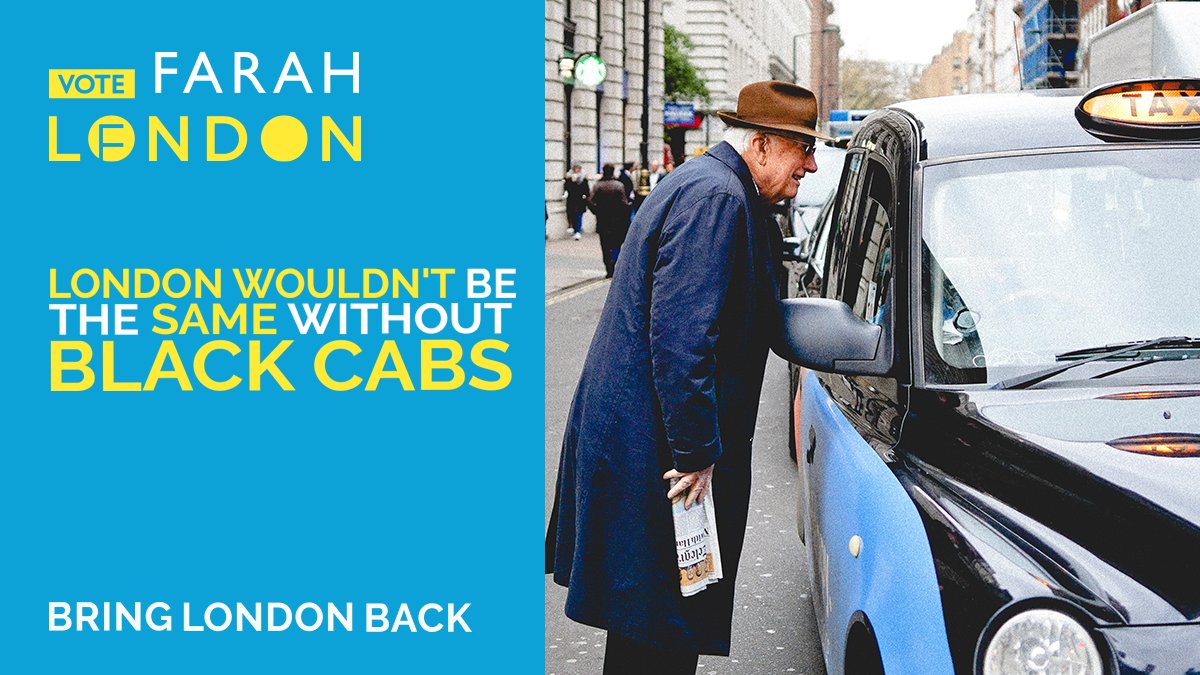 MsFarahLondon's tweet photo. The pandemic has been incredibly hard on black cab drivers, with many struggling, and we may lose this iconic part of London if we do not offer them more support. I always take black cabs - they're safe &amp; you can't beat their stories! #SupportBlackCabs #TaxisCantWfh https://t.co/SkLGijqhY5