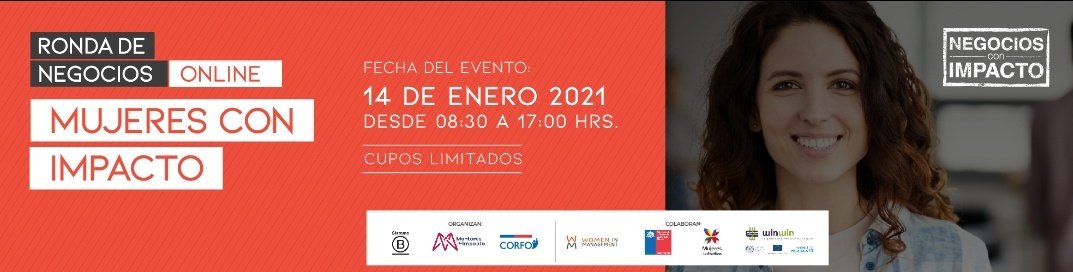 CPCchile's tweet photo. Hasta el 22 de diciembre puedes postular para participar en la ronda de negocios "Mujeres con Impacto" que busca conectar emprendimientos y empresas lideradas por mujeres. ¡No te lo pierdas! Inscribe tu negocio aquí https://t.co/5vN2gowLCm https://t.co/oEmgzcVWm6