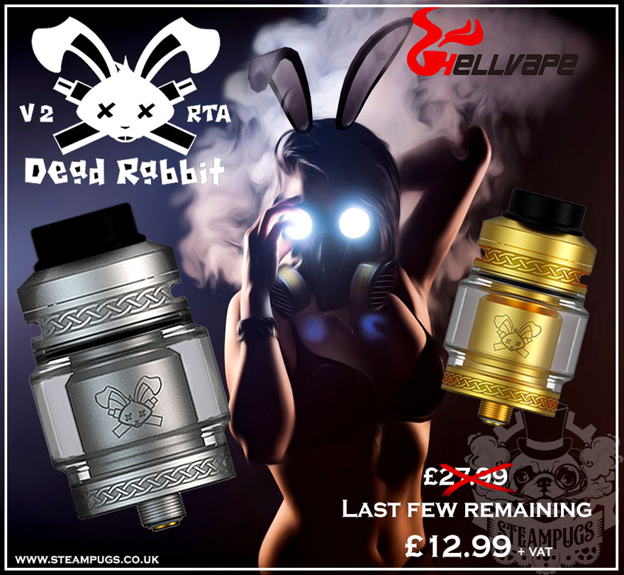 Last few remaining folks!
Down from £27.99 to just £12.99+vat
steampugs.co.uk/.../hellvape-d…
Free UK delivery over £40
New Stocks added daily.
Head on over to steampugs.co.uk and check out the latest bargains before they're GONE