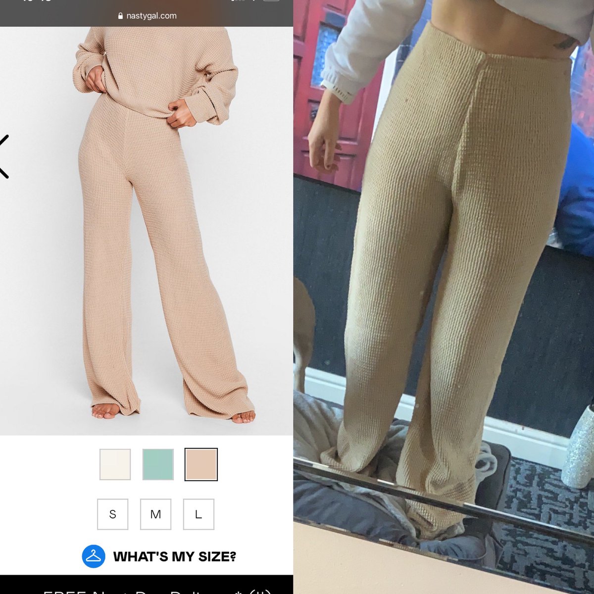 Beth497's tweet photo. Is this a joke @NastyGal do you have to be 7ft 3 to wear this lounge set? https://t.co/aoewjpts92