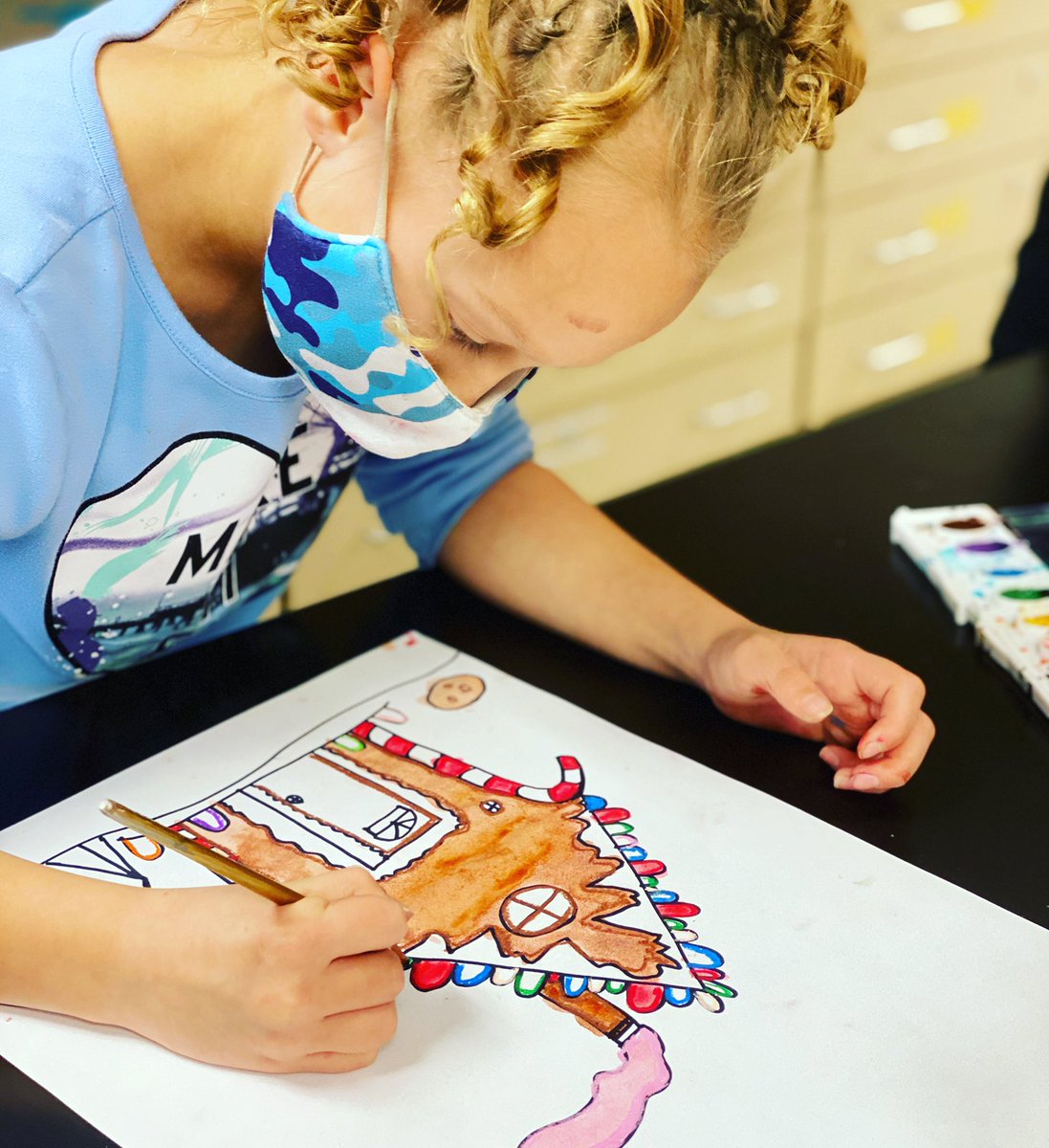 Our creators are just eating up these winter mini lessons! ❤️🌲🤗 <a href="/JustinJags/">Justin Elementary</a> <a href="/NISDFineArts/">NISD Fine Arts</a> #ilovemyjob #elementaryart