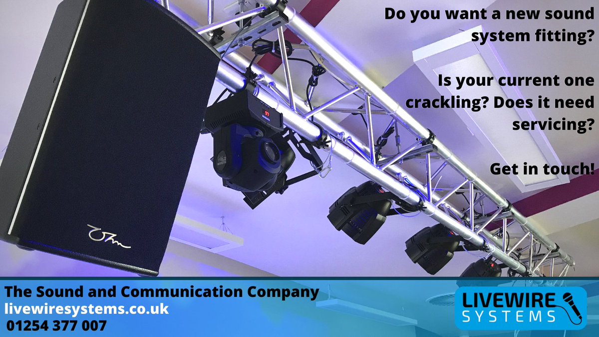 LivewireSystem's tweet image. It sounds like a good idea to get in touch if you need a new system.👉 livewiresystems.co.uk

#soundsystem #speaker #system #communication #servicing #maintenance #NorthWest #Lancashire