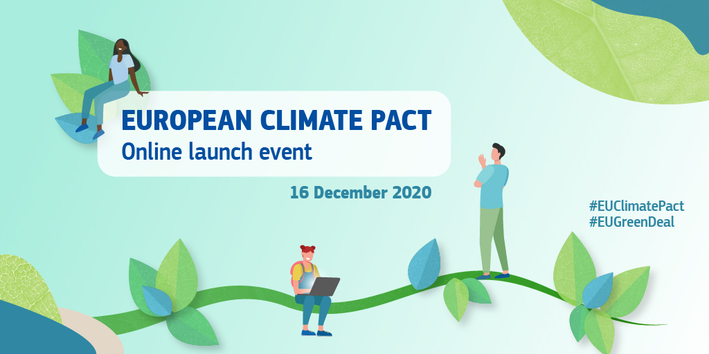 ⌛️🌱 We are 1 day away from the #EUClimatePact launch event!
@TimmermansEU , cities, businesses, activists, youth representatives &amp; other special guests will come together to 💬 about actionable solutions to #ClimateChange 🌍
Will you join us?
europa.eu/!FU39HM
#EUGreenDeal