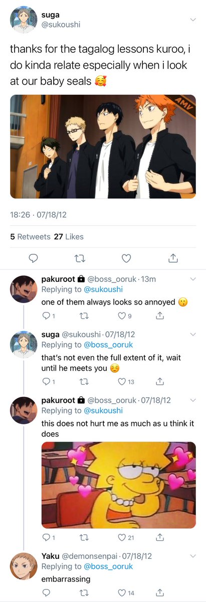 krtskdaily's tweet image. EXHIBIT J — keeping up with kuroo and his sappy multilingual pining