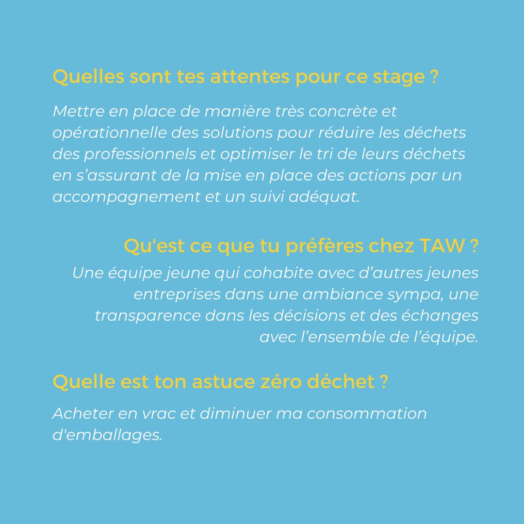 Nous continuons cette semaine de présentations avec Louis Bezy qui nous a rejoint début décembre pour un stage de fin d’études durant lequel il va accompagner nos clients dans le tri et la réduction de leurs déchets !